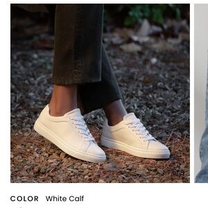 M. Gemi White Calf Leather Sneakers